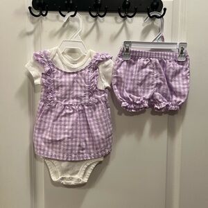 Carter's - Purple and White 3p matching set